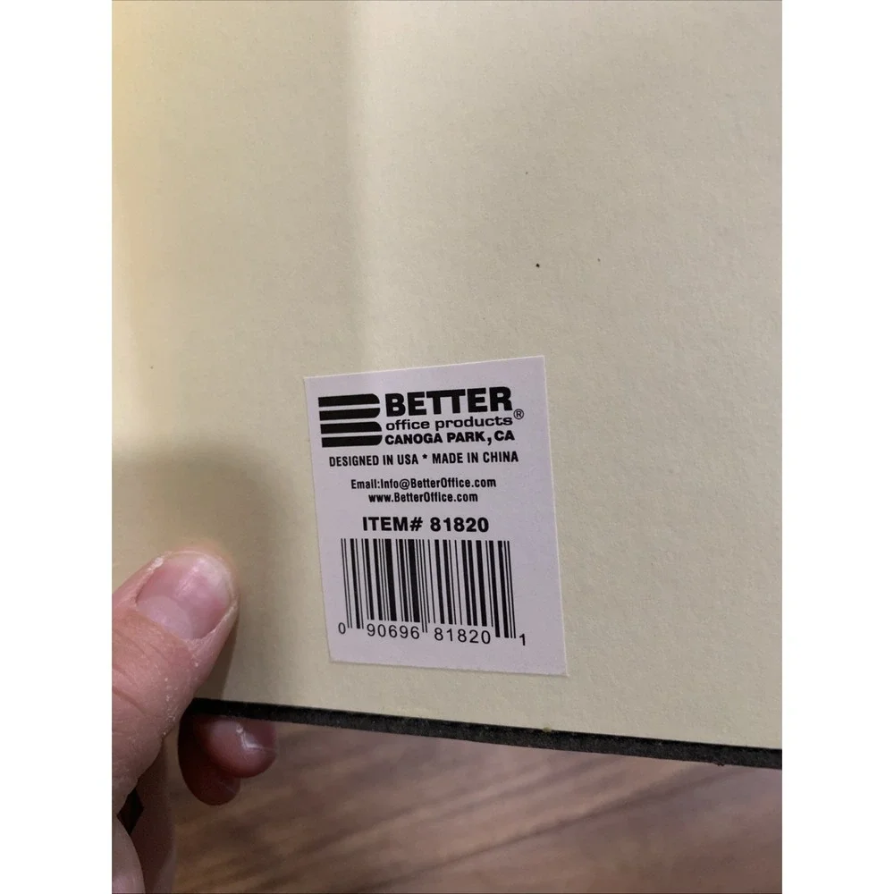 Better Office Products Item# 81820 Bonded leather journal book new condition